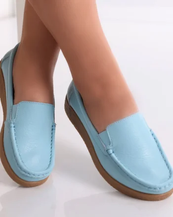 Pantofi dama casual Albastri Piele Naturala Danina