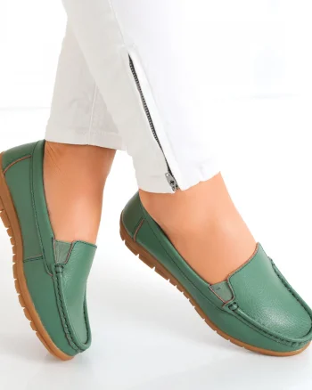 Pantofi dama casual Verzi din Piele Naturala Comoi
