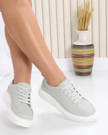 Pantofi dama casual Gri din Piele Naturala Ana