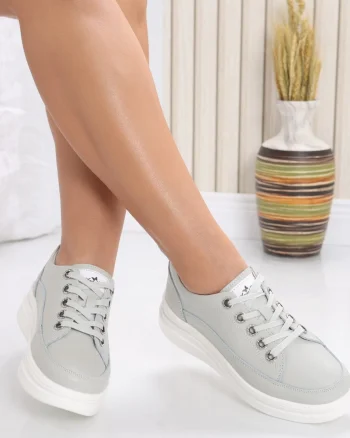 Pantofi dama casual Gri din Piele Naturala Hory