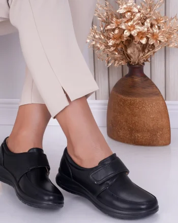 Pantofi dama casual Negri din Piele Ecologica Fery