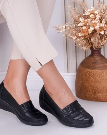 Pantofi dama casual Negri din Piele Ecologica Jony