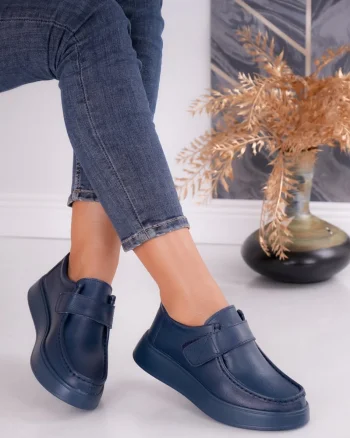 Pantofi dama casual Bleumarin din Piele Naturala Duva
