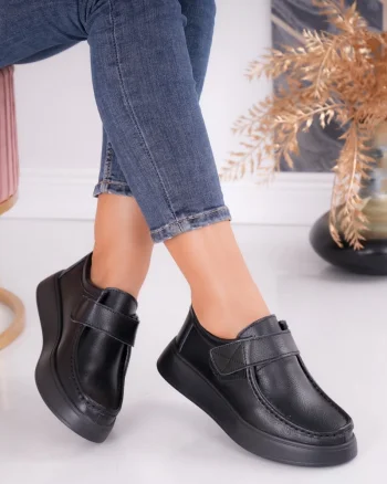 Pantofi dama casual Negri din Piele Naturala Duva