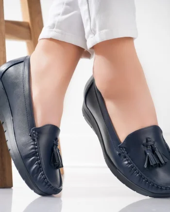 Pantofi dama casual Bleumarin din Piele Ecologica Casane
