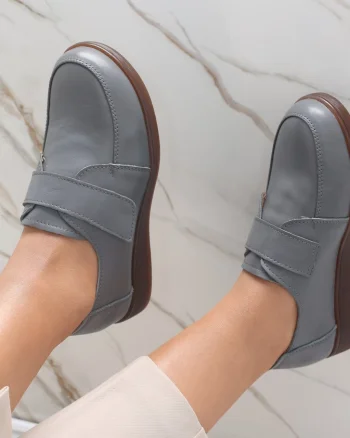 Pantofi dama casual Gri din Piele Naturala Jarin