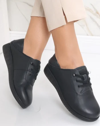 Pantofi dama casual Negri din Piele Naturala Samiana