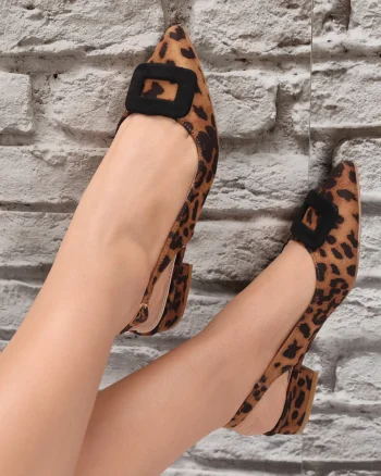 Pantofi dama Animal Print din Piele Ecologica Intoarsa Lomis
