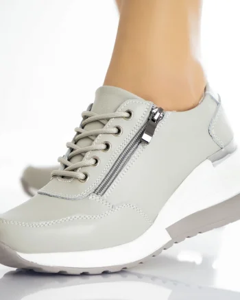 Pantofi dama casual Gri din Piele Naturala Bilon