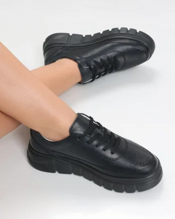 Pantofi dama casual Negri din Piele Naturala Brynin