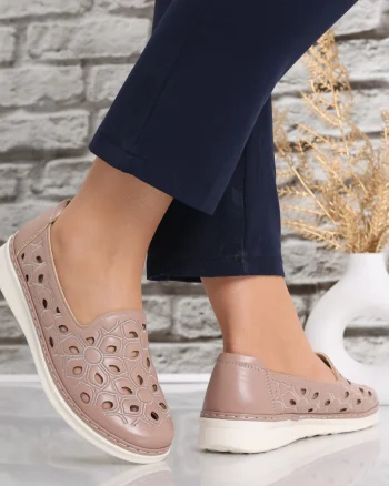 Pantofi dama casual Roz din piele ecologica poilo