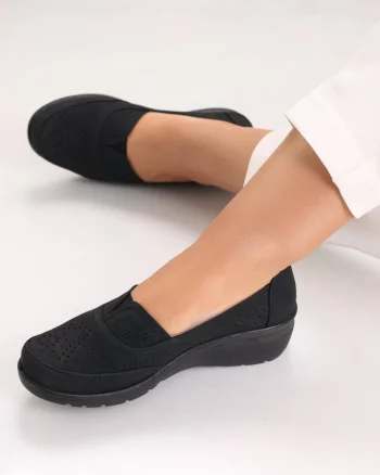 Pantofi dama casual Negri din Piele Ecologica Dinda