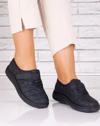 Pantofi dama casual Negri din Piele Ecologica Saraya