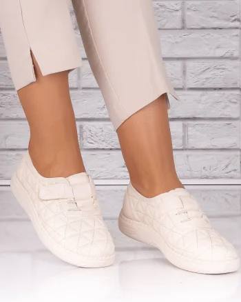 Pantofi dama casual Bej din Piele Ecologica Saraya