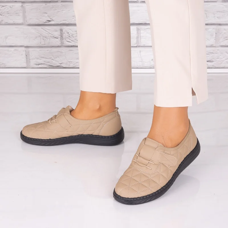 Pantofi dama casual Kaki din Piele Ecologica Saraya