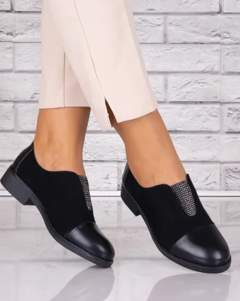 Pantofi dama casual Negri piele ecologica Daviria