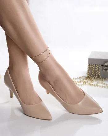 Pantofi dama nude piele ecologica dania