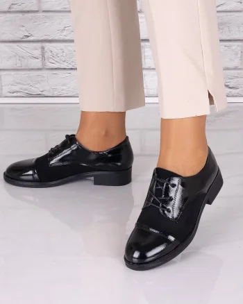 Pantofi dama casual Negri piele ecologica Capricia