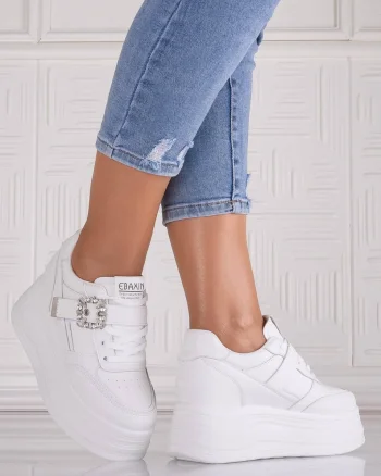 Sneakers dama cu platforma Albi din Piele Ecologica Alorna