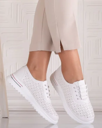 Pantofi dama Casual Albi din Piele Ecologica Noida