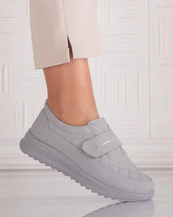 Pantofi dama Casual Gri din Piele Ecologica Osica