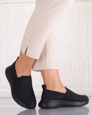 Pantofi dama Casual Negri din Piele Ecologica Irinea