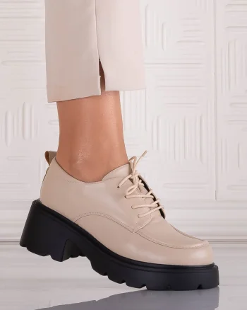 Pantofi dama casual Bej din Piele Ecologica Misayna