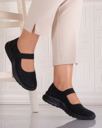 Pantofi dama casual Negri din Piele Ecologica Lani