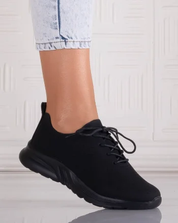 Pantofi dama Casual Negri din Piele Ecologica Rafira