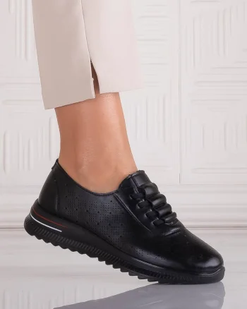Pantofi dama Casual Negri din Piele Ecologica Noida