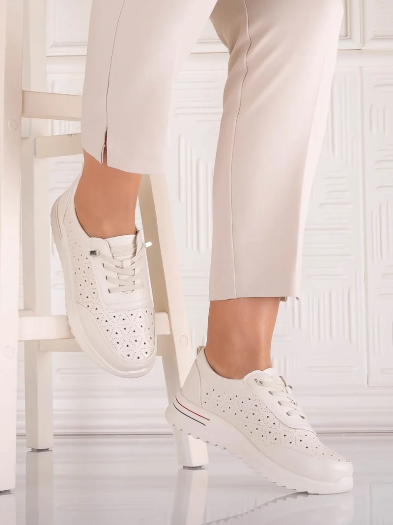 Pantofi dama Casual Bej din Piele Ecologica Nolya