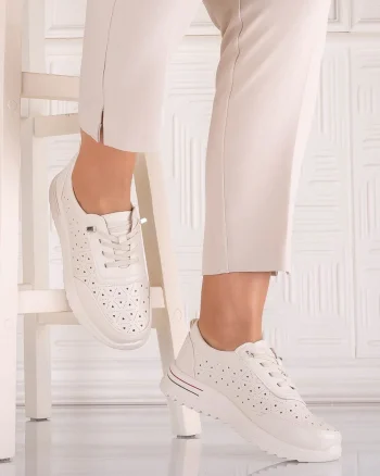 Pantofi dama Casual Bej din Piele Ecologica Nolya