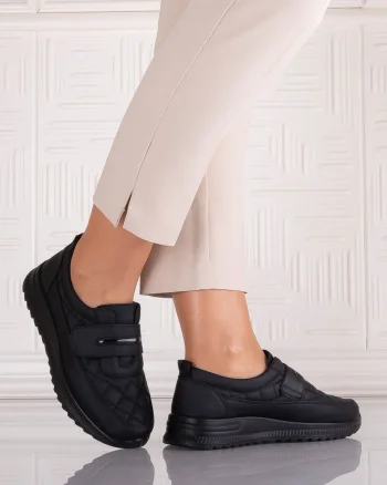 Pantofi dama Casual Negri din Piele Ecologica Osica