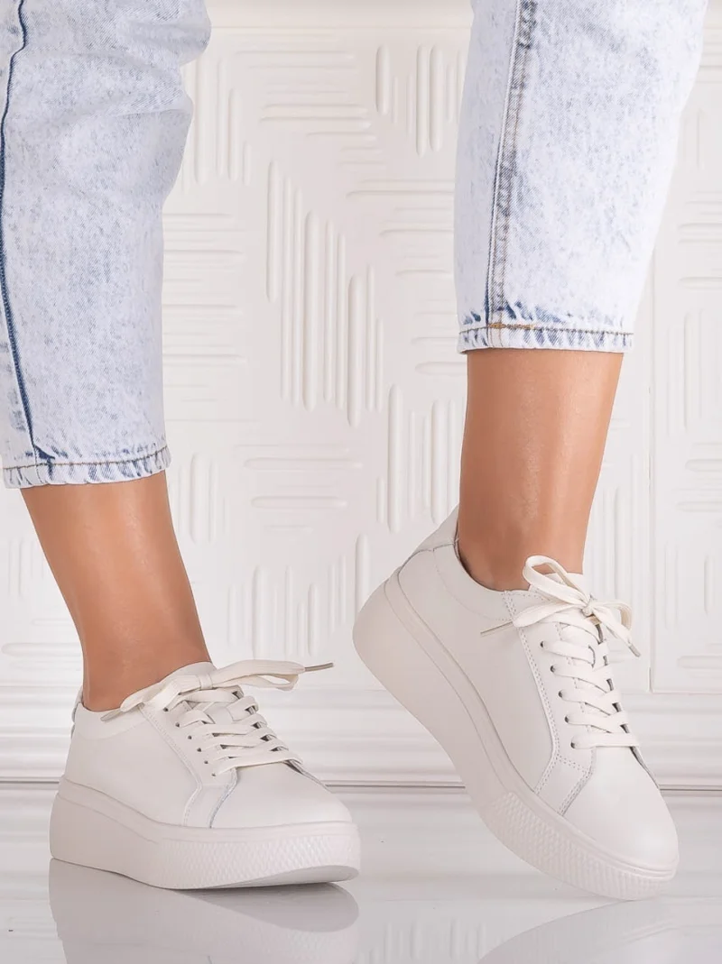 Pantofi dama casual Bej din Piele Naturala Aziva
