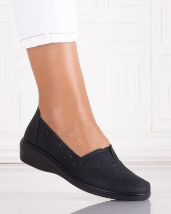 Pantofi dama casual Negri din Piele Ecologica Audara