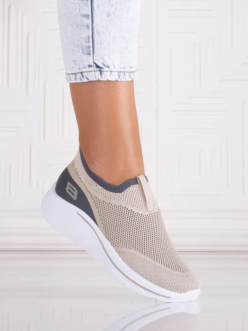Pantofi dama sport Bej din Textil Jenda