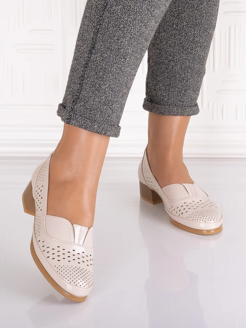 Pantofi casual Bej dama din Piele Ecologica Cosica