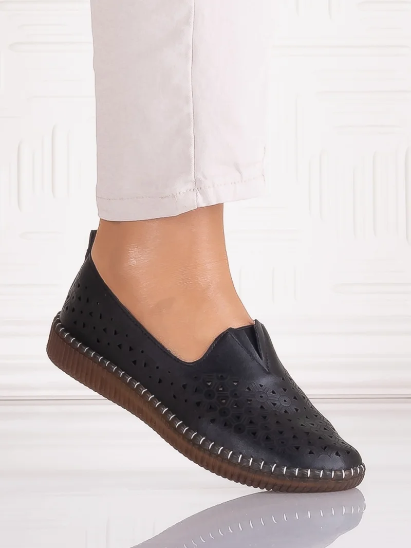 Pantofi casual Negrii dama din Piele Ecologica Belvina