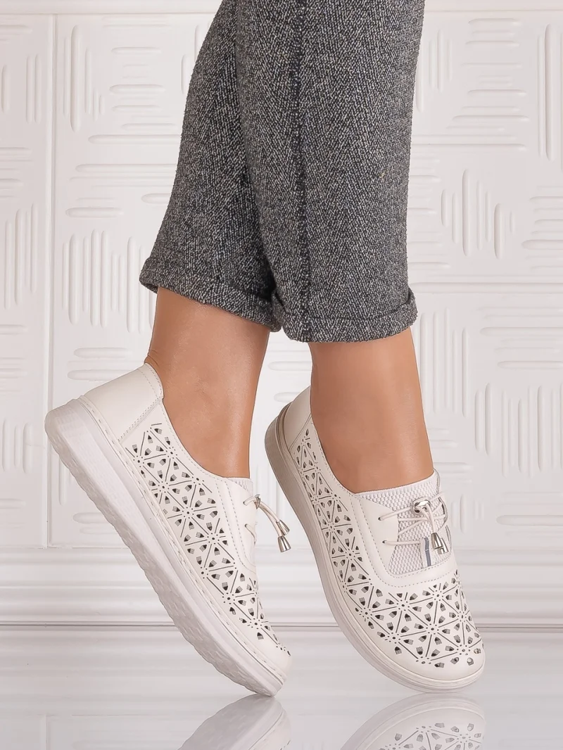 Pantofi casual Bej dama din Piele Ecologica Aurasta