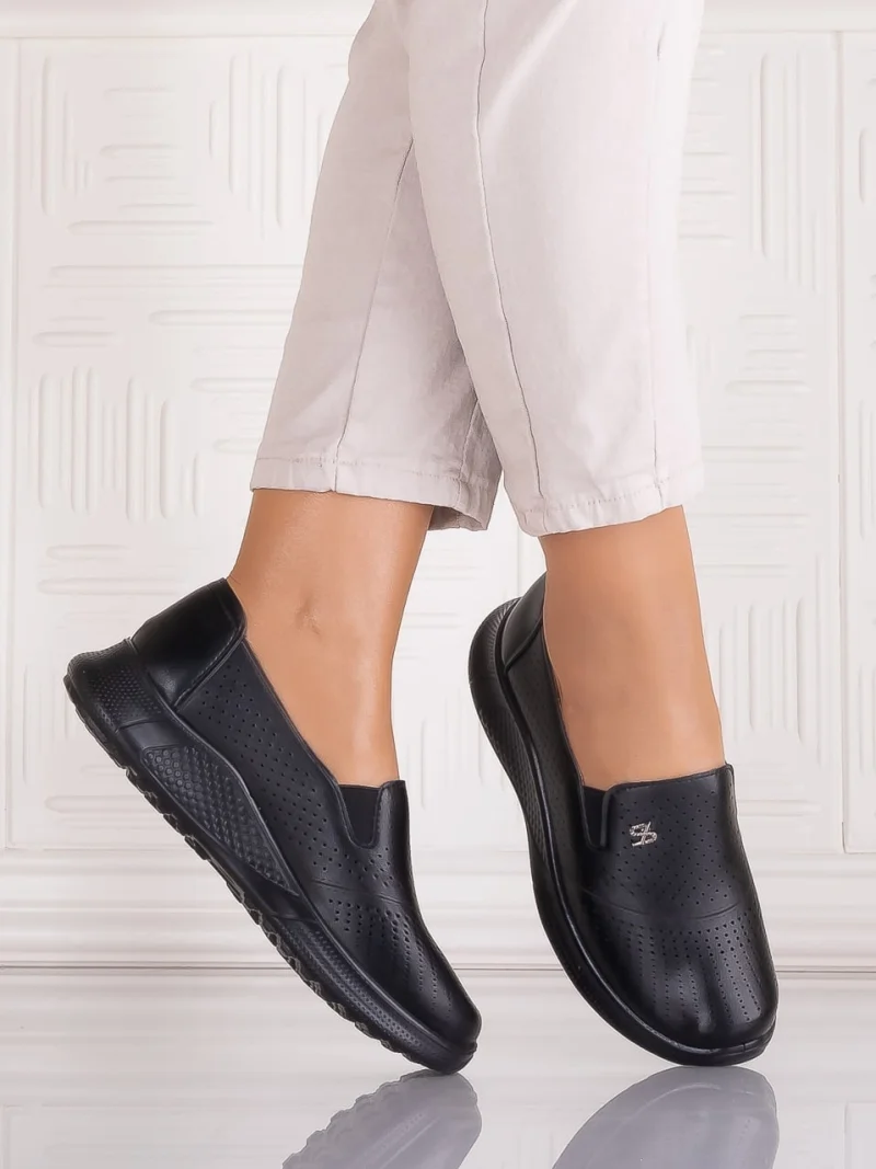 Pantofi casual Negrii dama din Piele Ecologica Aurasta