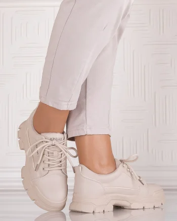 Pantofi casual Bej dama din Piele Ecologica Astoia