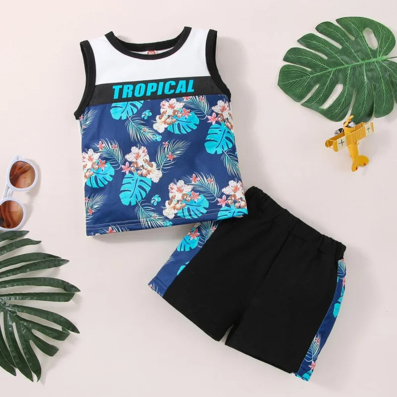 Set maiou si pantaloni Tropical
