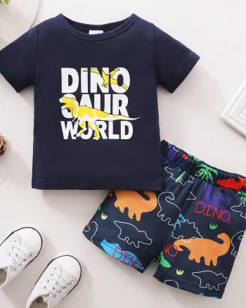 Set tricou si pantaloni Dinosaur...