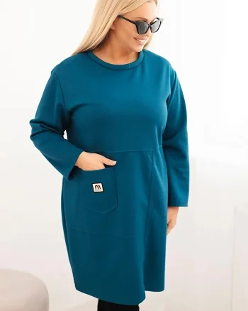Rochie albastra marime mare cu c...
