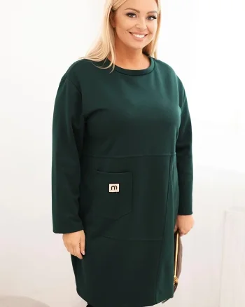 Rochie verde marime mare cu croi...