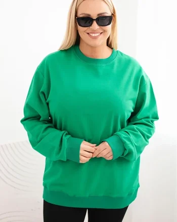 Bluza dama verde din bumbac mari...