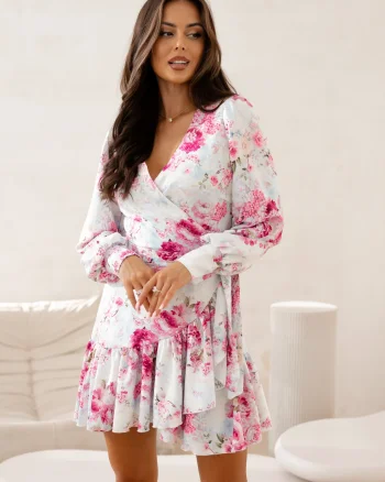 Rochie scurta menta cu imprimeu ...