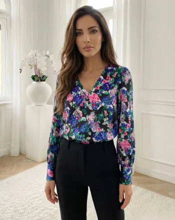 Bluza eleganta cu decolteu in v ...