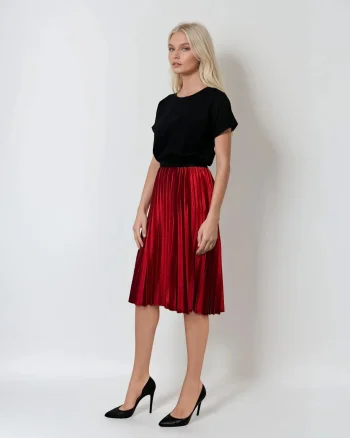 Tricou din in cu buzunar pe partea stângă negru - Unica S-L