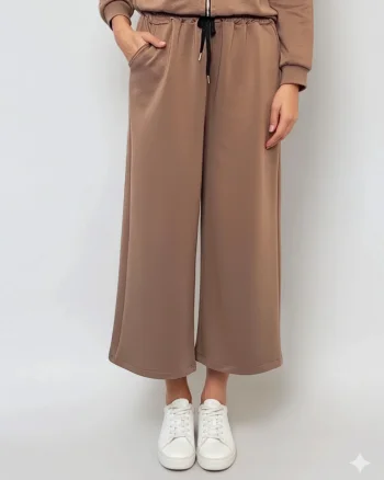 Fustă pantalon cu buzunare și șnur grej - Unica S-L
